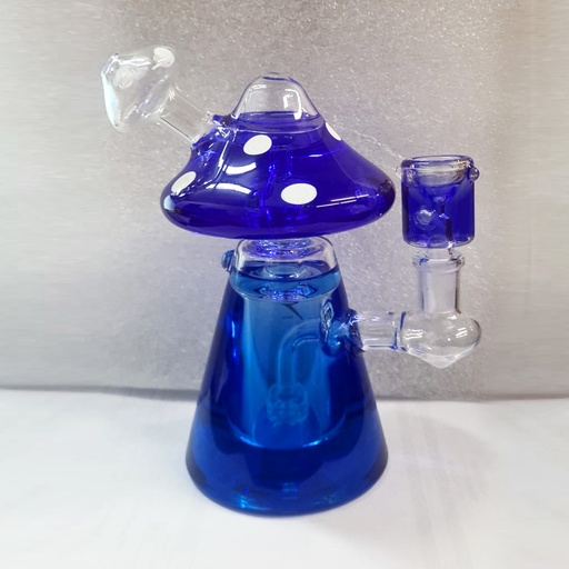 [Glass -22844] Glass Bong Super Bee Glycerin Filled Mushroom (620/BG622) 7.5"