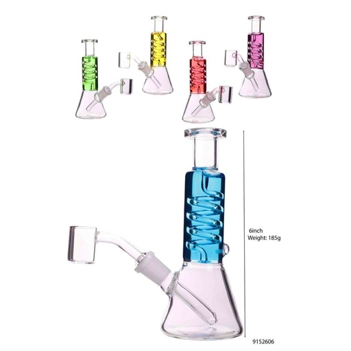 [Glass -22858] Glass Bong Glycerin Filled (2606/FGP926) 6"