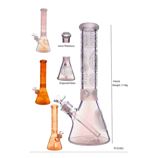 [Glass -22866] Glass Bong Parao (P3648/462) 14"