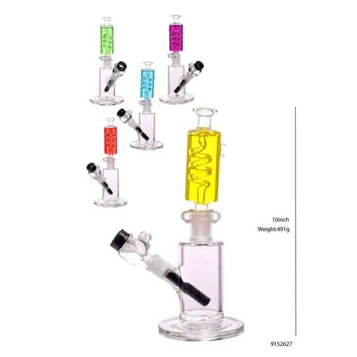 [Glass -22872] Glass Bong Glycerin Parts Removeble (627/SKGA1661) 10"