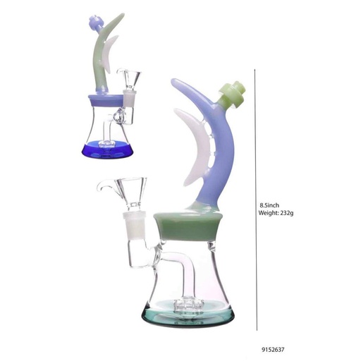 [Glass -23312] Glass Bong Two Arch (2637) 8.5"