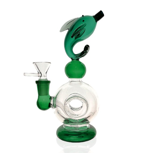 [Glass -24043] Glass Bong Dolphin (CGP21265) 8"