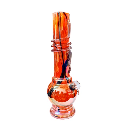 [Glass -24049] Glass Bong Crystal Tall (P21399) 12"