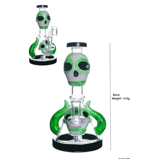 [Glass -24512] Glass Bong 3D Stained (P23052/678) 8"
