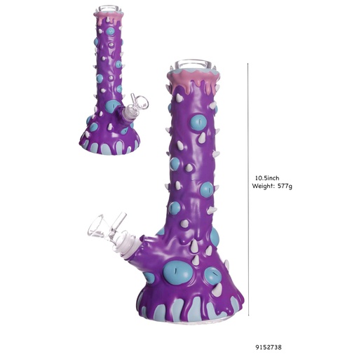 [Glass -24524] Glass Bong Ghost Rubber Wrap (P1024/738) 10"