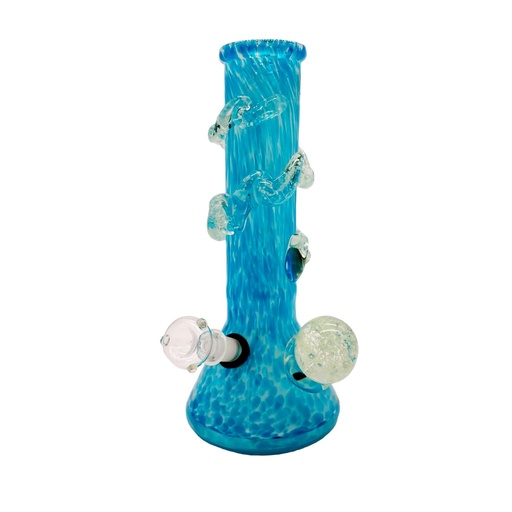 [Glass -25025] Glass Bong Heavy Thick Glow In The Dark Soft Ball  11"