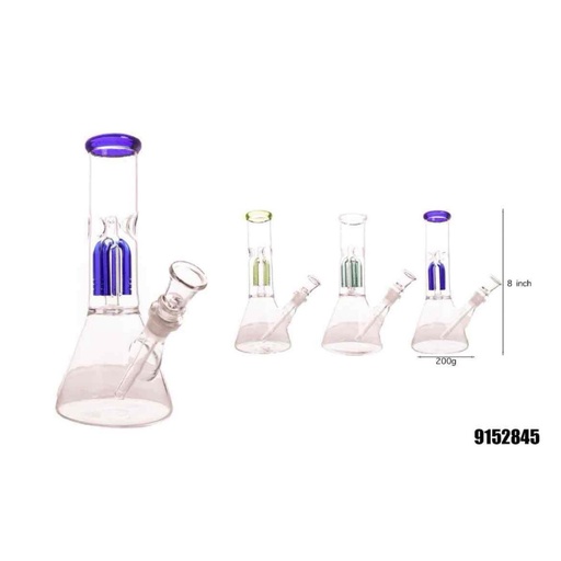 [Glass -26717] Glass Bong Up Down Lucky (845) 8"