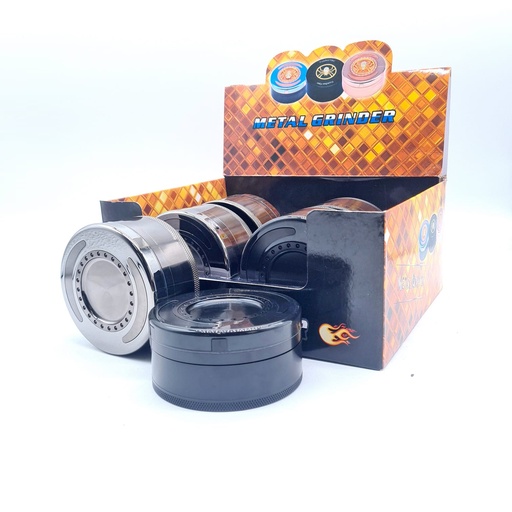 [Grinde-04138] Grinder 4 Part Chromium Heavy And Big 6ct Display Each