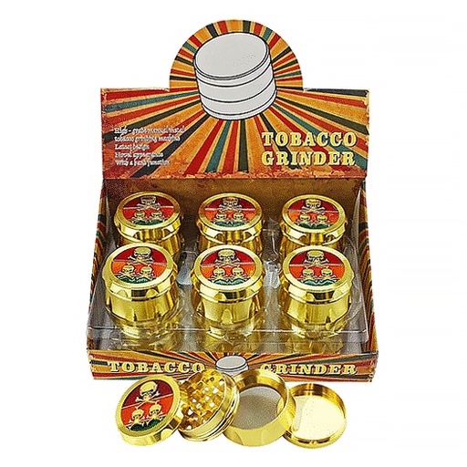 [Grinde-04142] Grinder 4 Part Pirate Drum Gold Mini 12CT Display Each