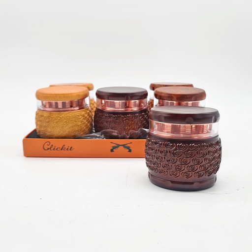 [Grinde-22433] Grinder 4 Part Engraved (MG020) 6CT Display Each