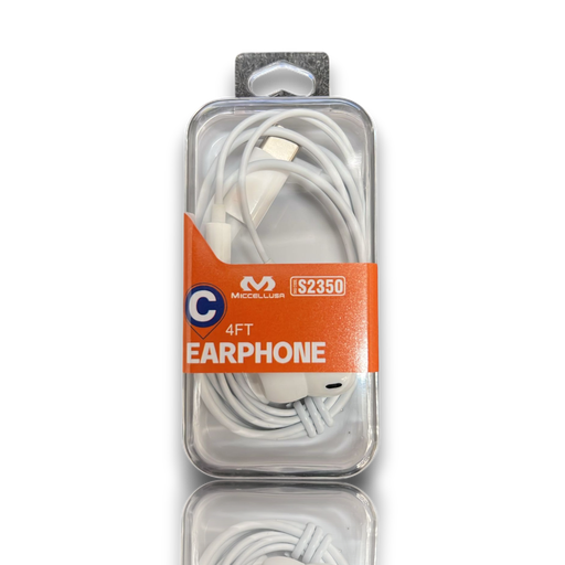 [INT-PP-00057] Miccell Earphone In Air C Type Connection Hanging 4FT ARC (S2350-VQ-H19)