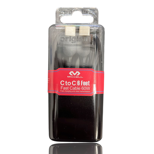 [INT-PP-00061] Miccell Fast Charging C To C Type 6FT ARC (S2355)