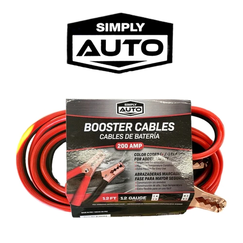 [Jumper-24321] Jumper Cable Booster (Simply Auto) 12 Gauge/200AMP 12FT