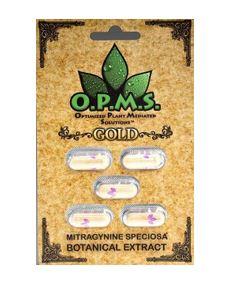 [Kratom-04648] OPMS Kratom Gold 5CT Capsules Card