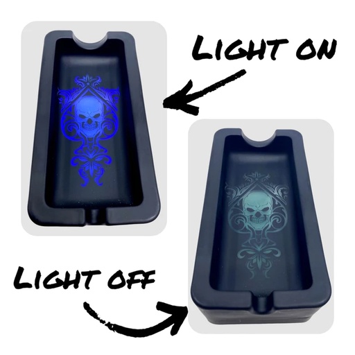Light Up Ashtray Ultra Bright LED 6CT Display Ea