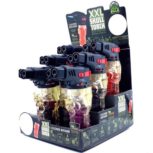 [Lighte-04746] Lighter XXL 3D Skull Torch 12ct/Display