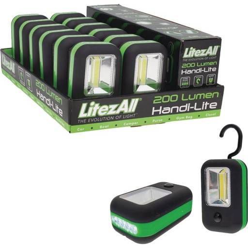 [Litez -04762] Litez All - 200 Lumen Handi Light 12ct/display Each