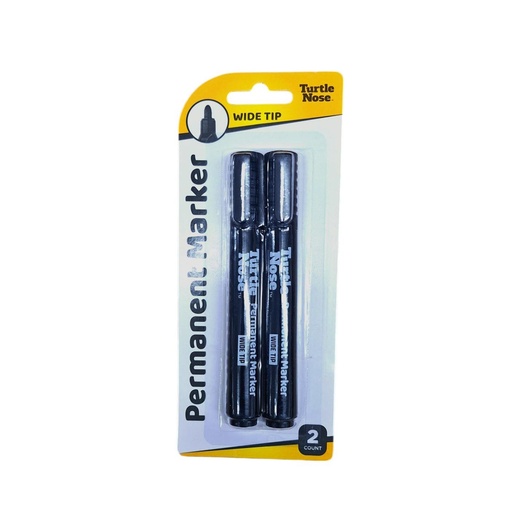 [Marker-27560] Marker Black Wide Tip (Turtle Nose) 2'S Pack