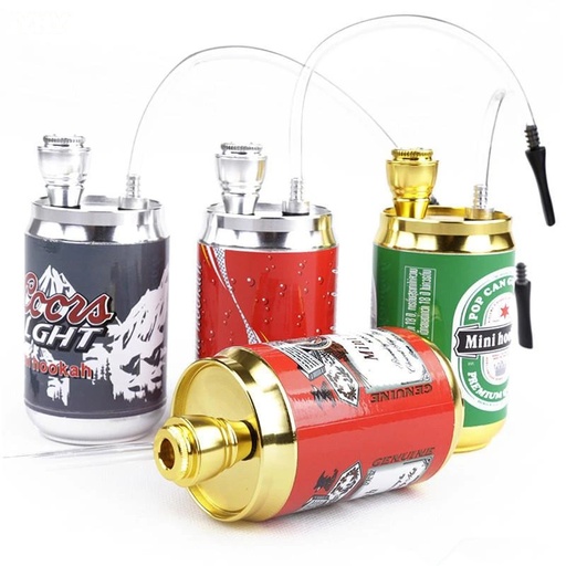 [Metal -06818] Metal Mini Hookah Beer Can Design