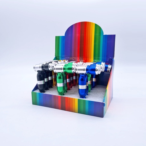 [Metal -06826] Metal Pipe Rainbow Color 18CT Display Ea