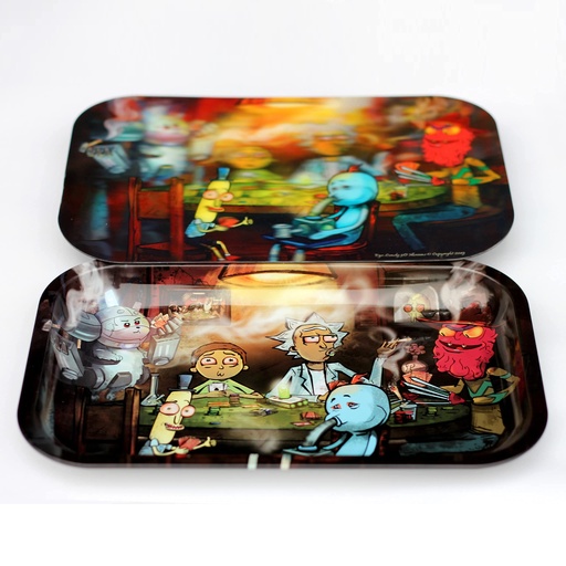 [Metal -06846] Metal Tray Big 3D With Magnetic Lid 19CM X 29CM