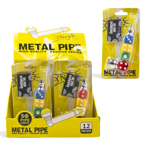 [Metal -22876] Metal Pipe Dice 2IN1 Kit 12CT Display Ea