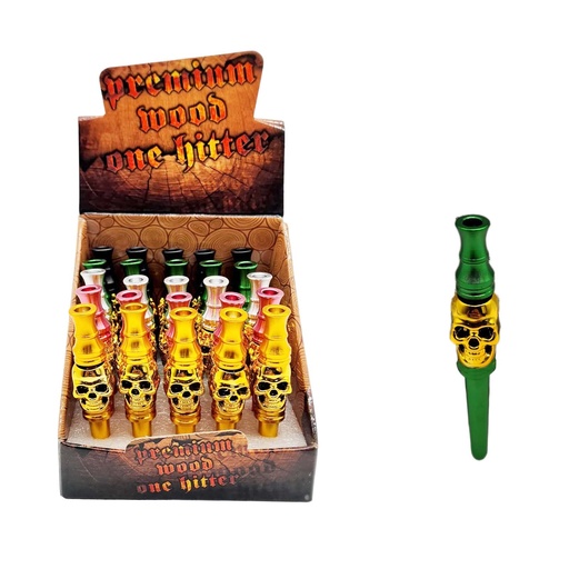 [Metal -25654] Metal Cig Holder Skull Design (BAT1023) 25CT Display Ea
