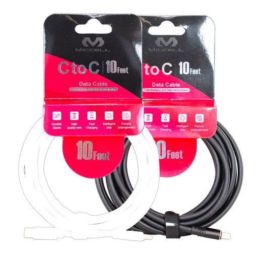 [Miccel-26448] Miccell Fast Charging C to C Type (S2152) 10FT