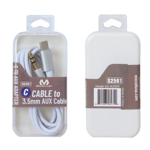 [Miccel-26452] Miccell C Type To 3.5MM AUX Adaptor ARC (S2561)