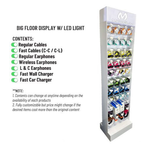 [Miccel-26456] Miccell Phone Accessory Floor Display LED 242CT (S2681)