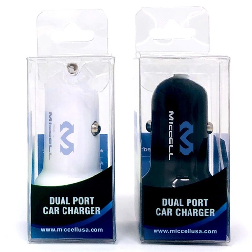 Miccell Car Plug Adaptor Dual USB PVC (S1909)