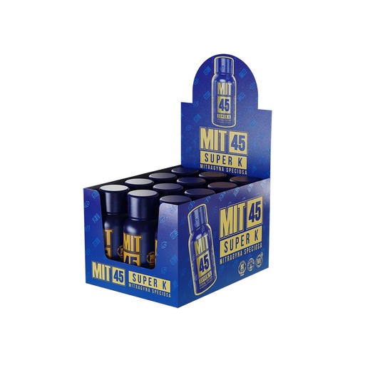 [MIT 45-24281] MIT 45 Super K Blue Kratom Liquid Shot 15ML/12CT Box Ea
