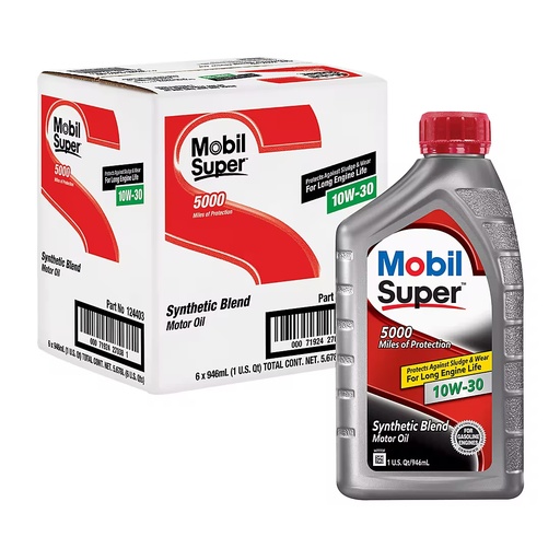 Mobil Super 5000 1QT 10W30 6CT Bx