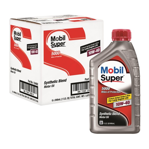Mobil Super 5000 1QT 10W40 6CT Bx