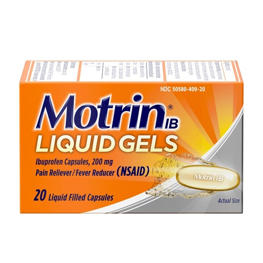 Motrin IB Liquid Gel 200MG 20CT