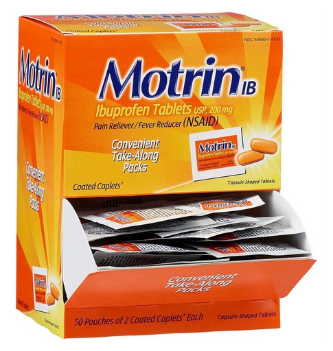 Motrin IB Caplets Pouch 2'S/50CT
