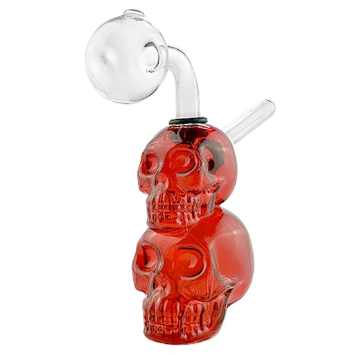[Oil Bu-07040] Oil Burner Orange Double Head Skull