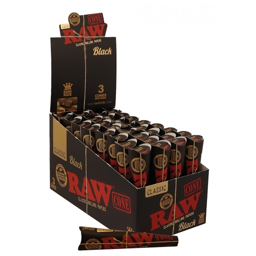 Raw Cone Classic Black King 3'S/32PK