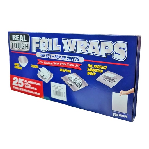 [Real T-25525] Real Tough Aluminium Foil Sheets (30CMX27CM) 25CT Box