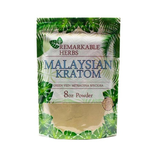 [Remark-24434] Remarkable Herbs Green Vein Malaysian Kratom 8oz Powder