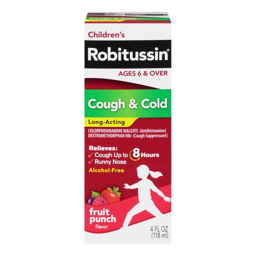 [Robitu-25041] Robitussin Children's Cough/Cold Fruit Punch 4oz