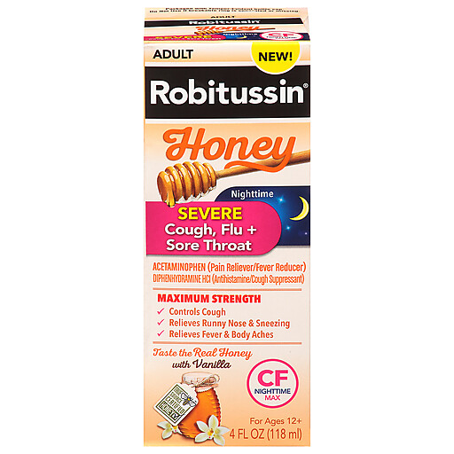 [Robitu-26373] Robitussin Adult Honey Cough/CF Max 4oz