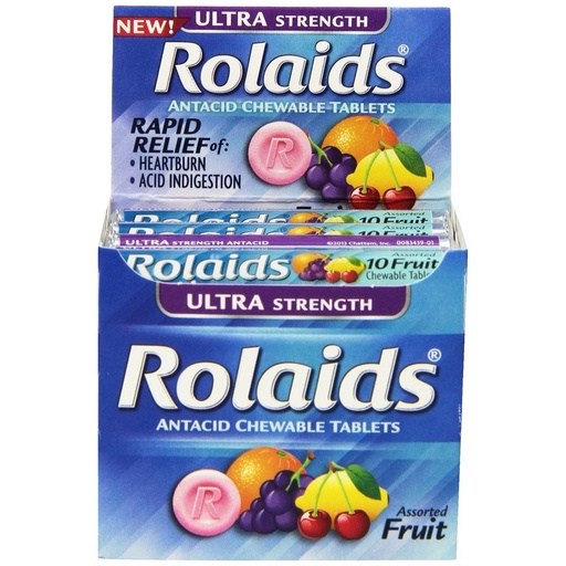 [Rolaid-26896] Rolaids Antacid Ultra Strenght Assorted Fruits 12CT