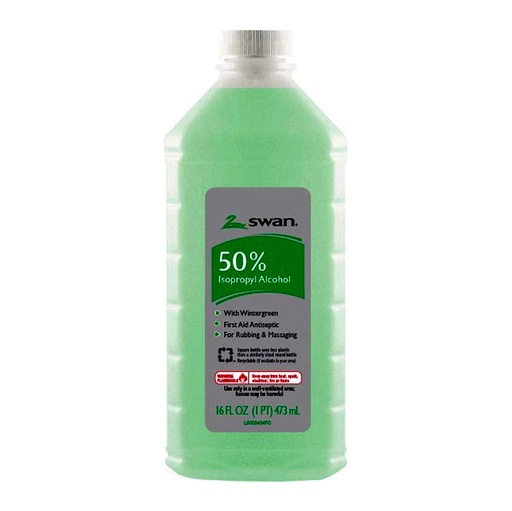 [Rubbin-21344] Rubbing Alcohol SWAN Green 50% 16oz