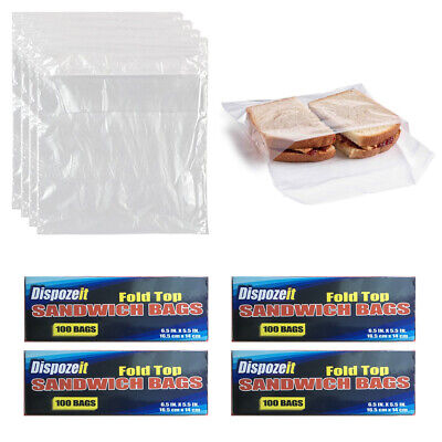 [Sandwi-23456] Sandwich Bag Fold Top (Dispozeit) 100'S