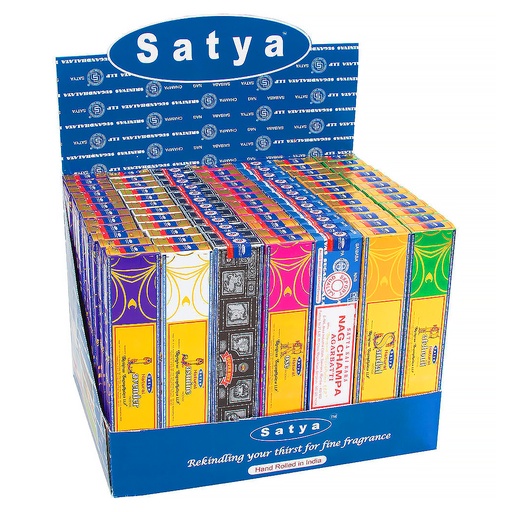 [Satya -08604] Satya Nag Champa Incense Assorted 84CT Display
