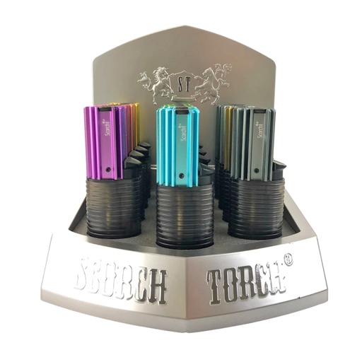 [Scorch-22455] Scorch Metal Cover (61693) Torch Lighter 12CT Display