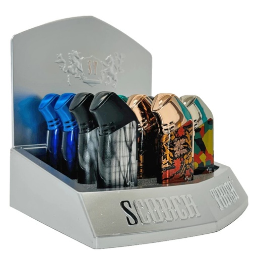 [Scorch-24031] Scorch Triple Flame Torch Lighter (61724-3T) 12CT Display
