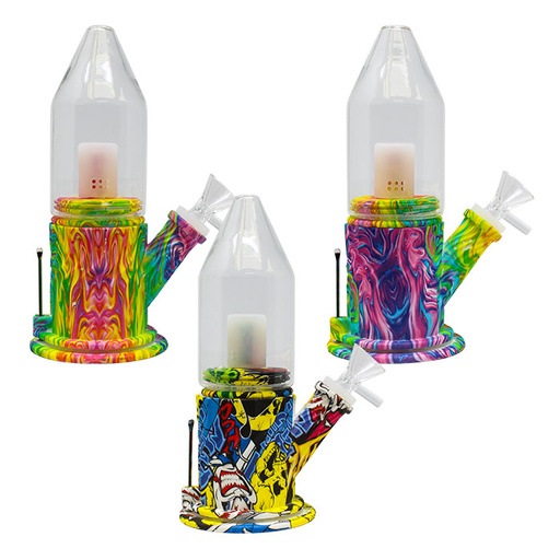 [Silico-08746] Silicone 9" Rocket Water Pipe