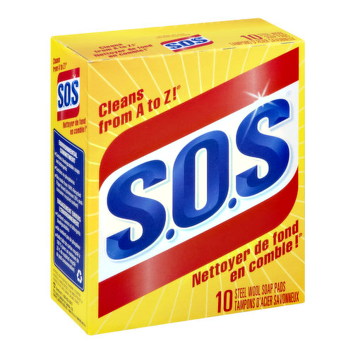[SOS St-10756] SOS Steel Wool 10CT